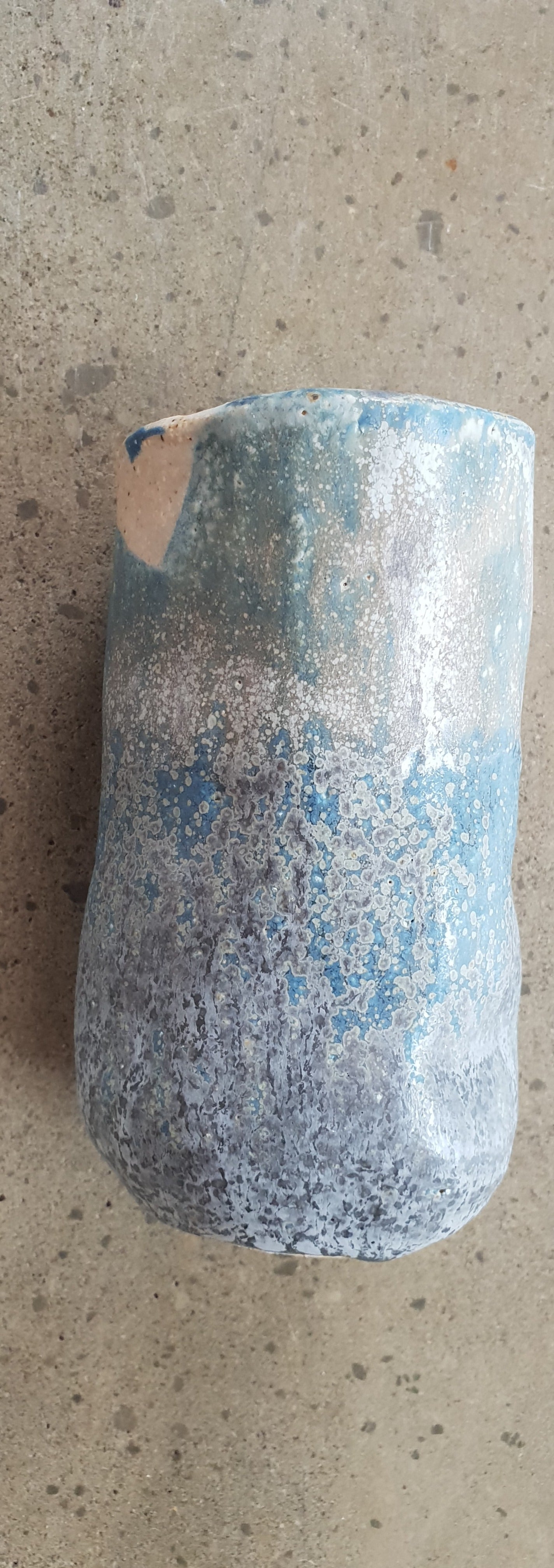 Stained Blue Vase