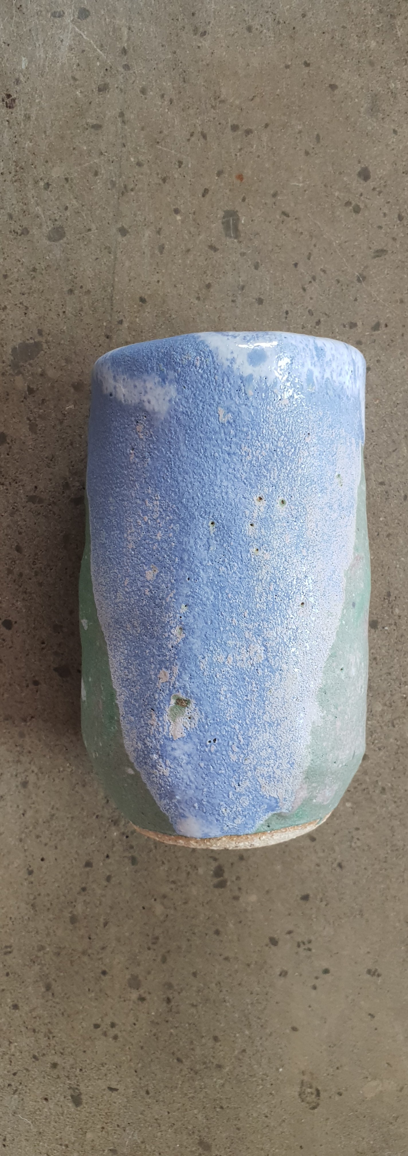 Blue Moon Mat Glazed Vase